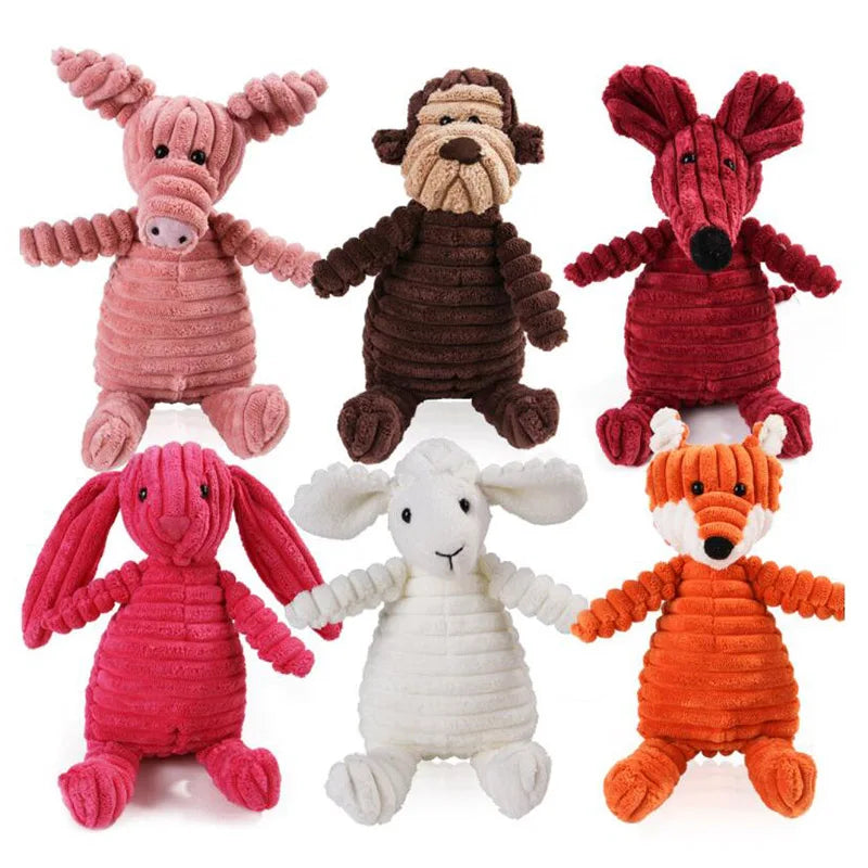 Jouets en peluche en forme d'animaux pour chien