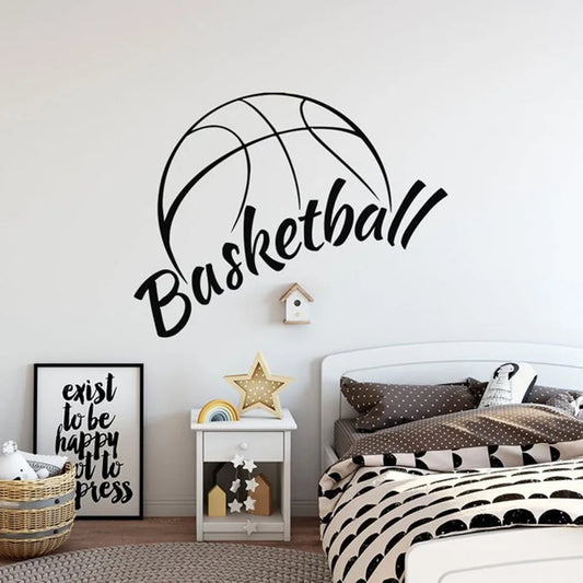 Autocollant mural - basketball - plusieurs couleurs et tailles