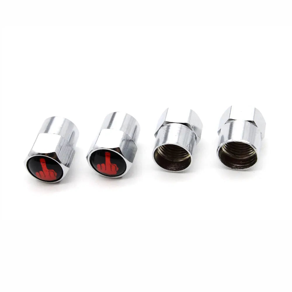 Lot de 4 bouchons pour valve de pneu - majeur