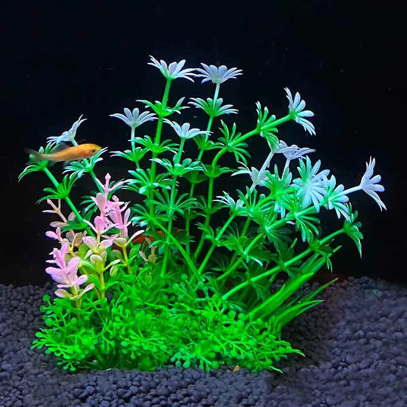 Plantes artificielles en plastique pour aquarium