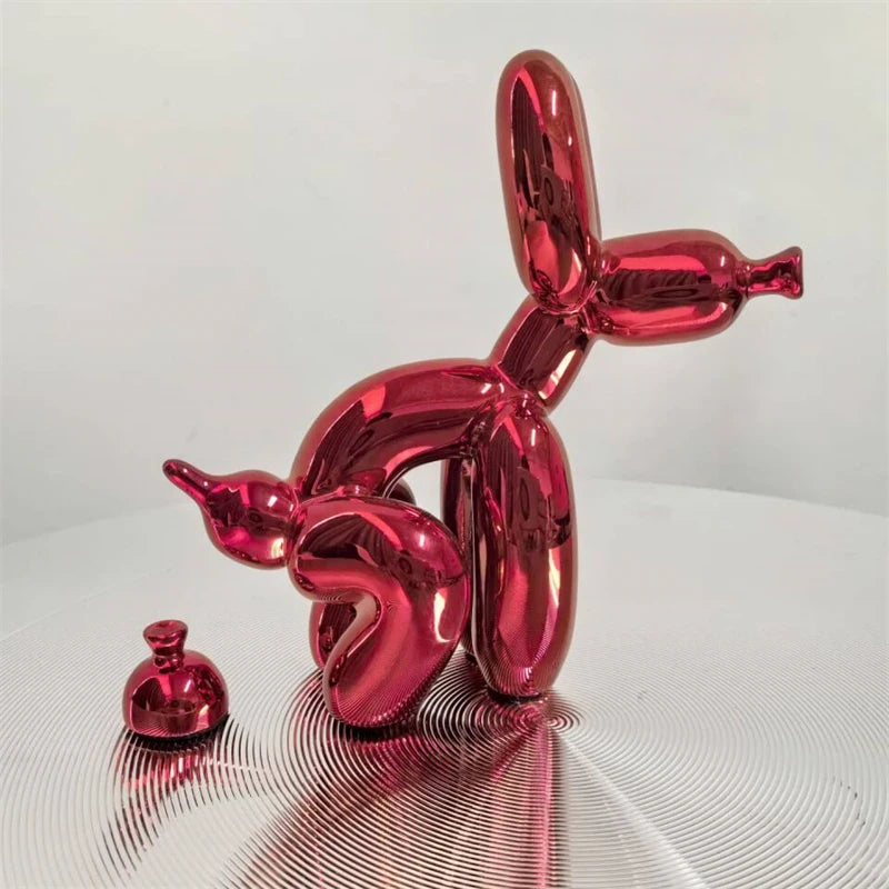 Sculpture de chien ballon en résine drôle - petit