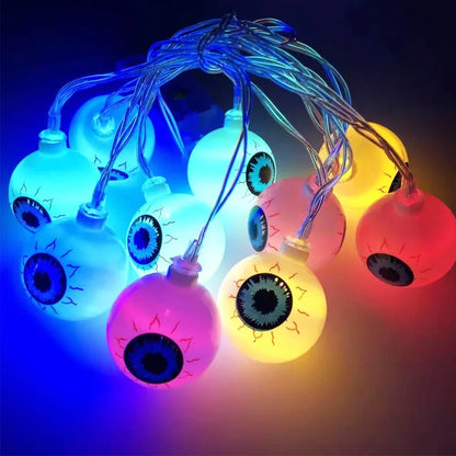 Yeux LED colorées pour Halloween à batterie