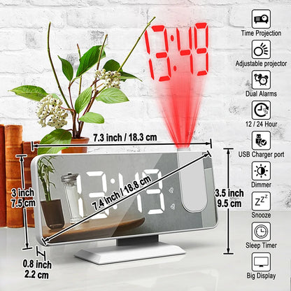 Réveil avec projection de l'heure multifonctionnel