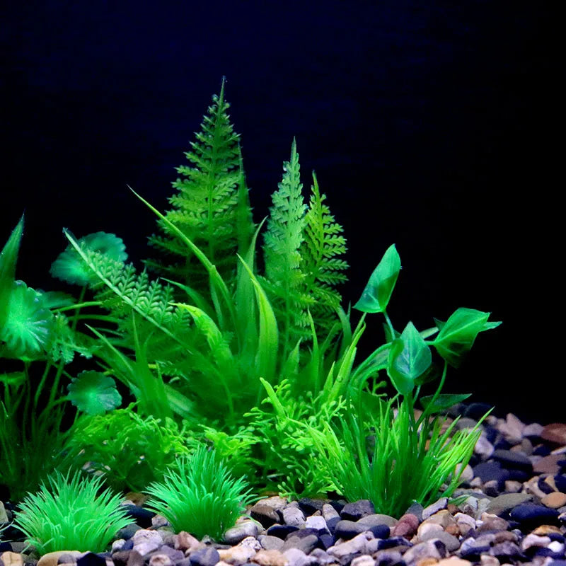 Plantes artificielles en plastique pour aquarium