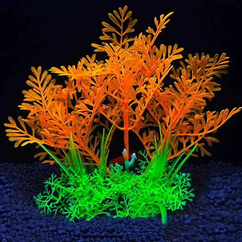 Plantes artificielles en plastique pour aquarium