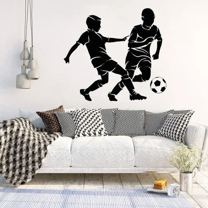 Autocollant mural - enfants jouant au football 39x43cm