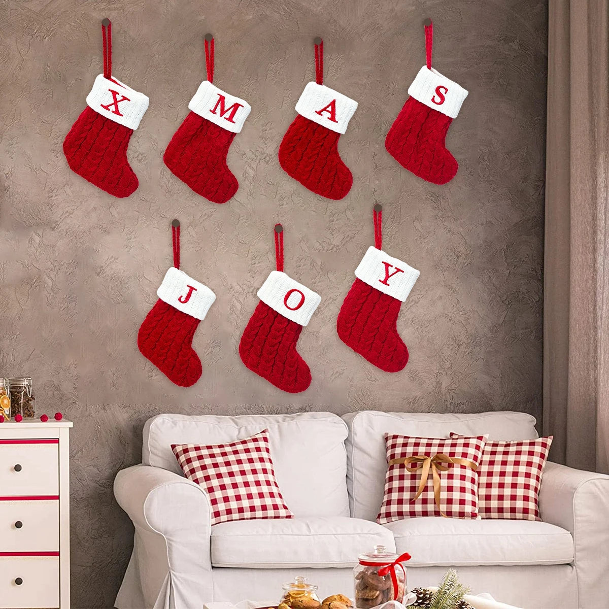 Chaussettes De Noël Lettre, Décoration De Noël