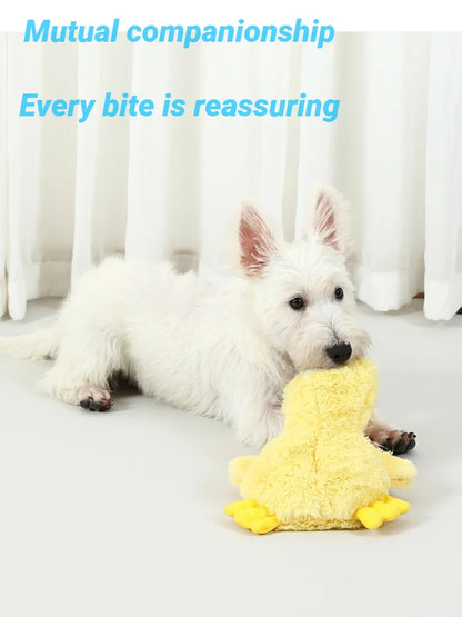 Dog Plush Sound Toys Yellow Duck Puppy Squeaky Interactive Stuffed Toys Bite Chewing Rattle Pet Supplies For Indestructible Dogs