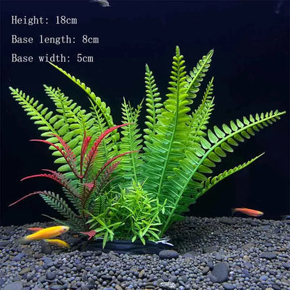 Plantes artificielles en plastique pour aquarium