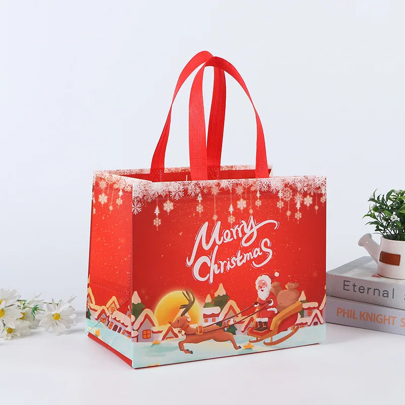 Christmas Gift Bag Santa Claus Snowman Candy Gift Packaging Bag 2024 Merry Christmas Party Home Decor Navidad Noel 2025 New Year