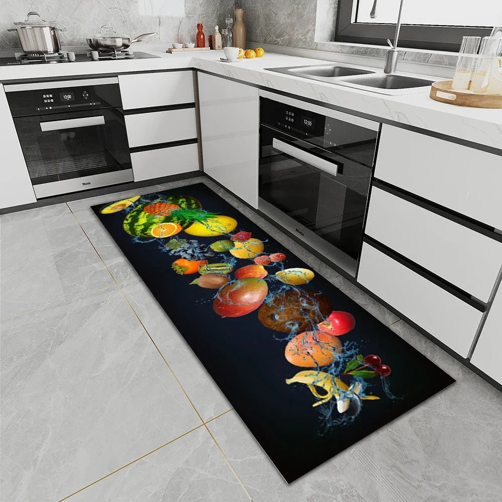 Tapis de sol de cuisine en velours antidérapant et absorbant