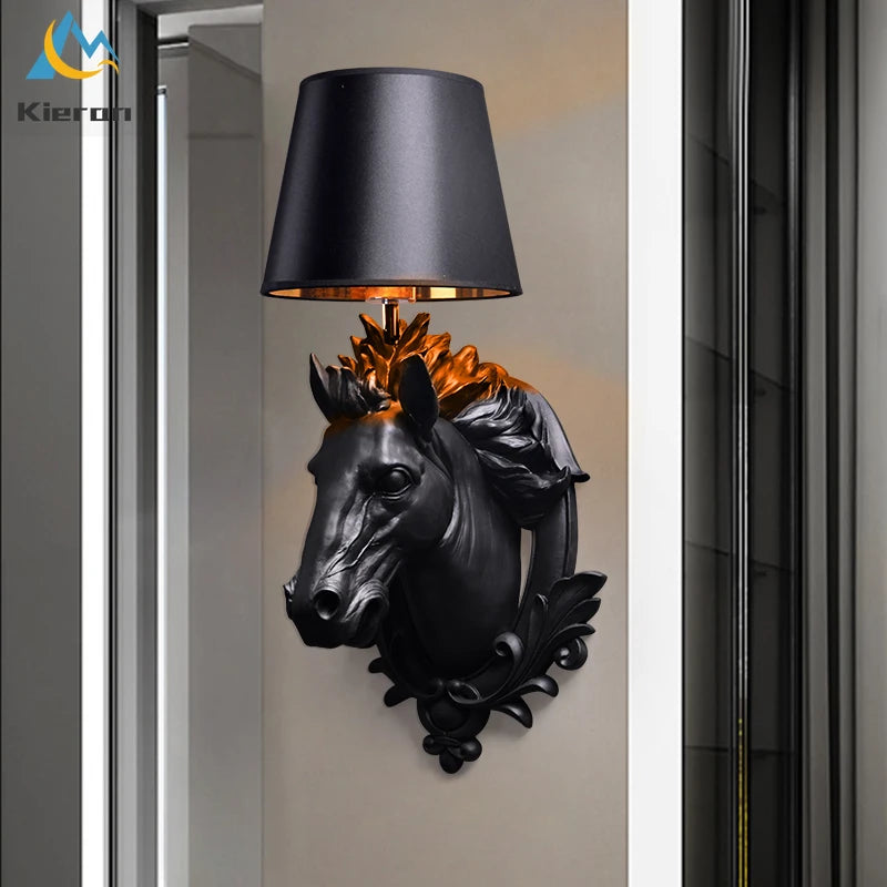 Lampe murale de luxe - cheval