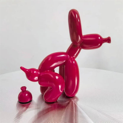 Sculpture de chien ballon en résine drôle - petit