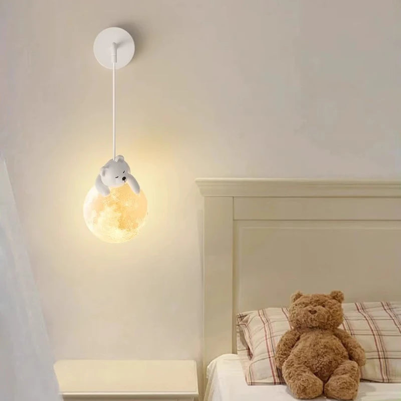 Lustre murale de chambre enfant - ours / lapin