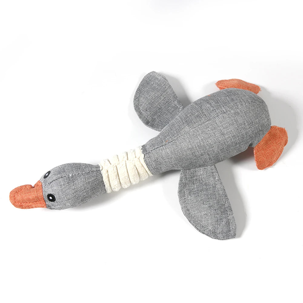 Jouet en peluche sonore en forme de canard pour chien