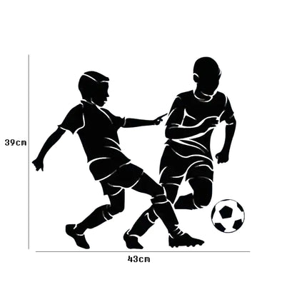 Autocollant mural - enfants jouant au football 39x43cm