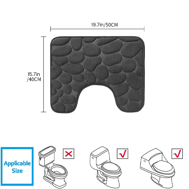 Tapis de sol pour toilettes - antidérapant et imperméable