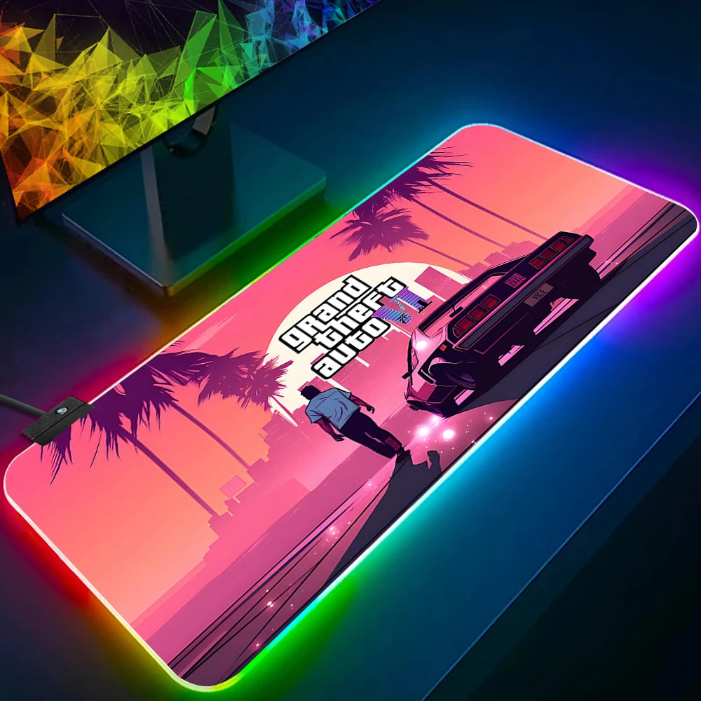 Tapis de souris - Grand Theft Auto GTA avec LED