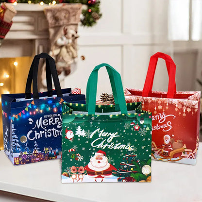 Christmas Gift Bag Santa Claus Snowman Candy Gift Packaging Bag 2024 Merry Christmas Party Home Decor Navidad Noel 2025 New Year