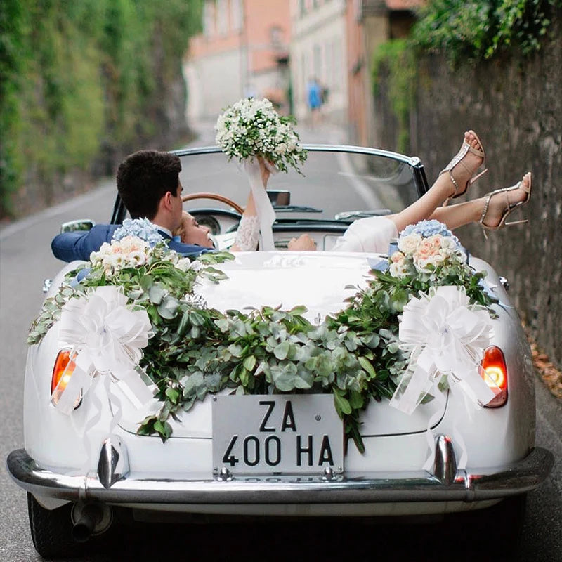 Rubans de nœud de voiture de mariage