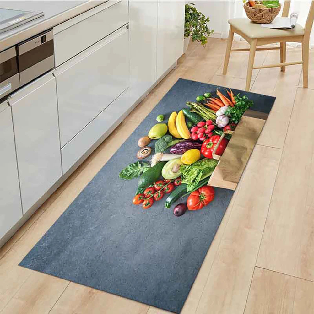 Tapis de sol de cuisine en velours antidérapant et absorbant