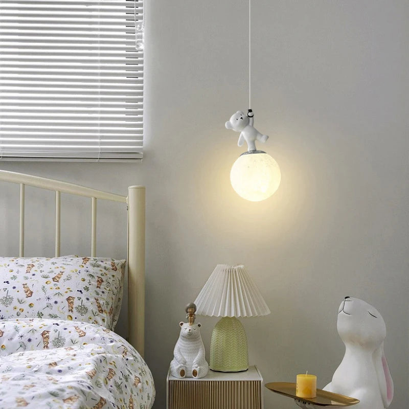 Lustre de chambre enfant - ours / dauphin