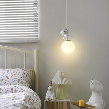 Lustre de chambre enfant - ours / dauphin