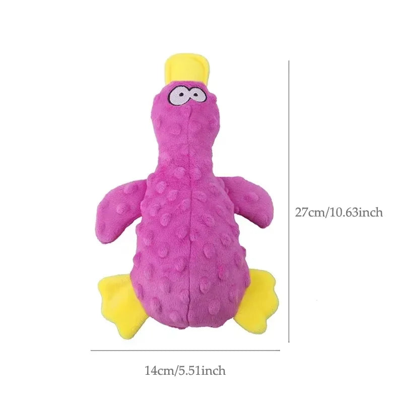 Dog Plush Sound Toys Yellow Duck Puppy Squeaky Interactive Stuffed Toys Bite Chewing Rattle Pet Supplies For Indestructible Dogs