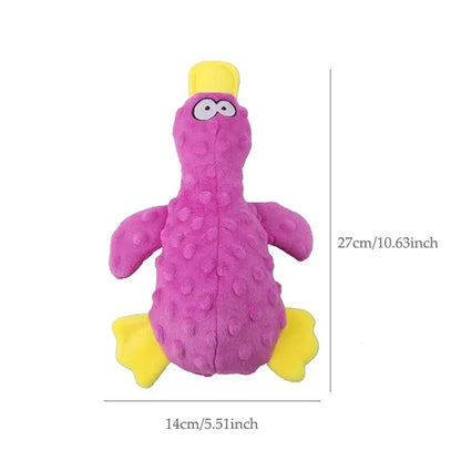 Dog Plush Sound Toys Yellow Duck Puppy Squeaky Interactive Stuffed Toys Bite Chewing Rattle Pet Supplies For Indestructible Dogs