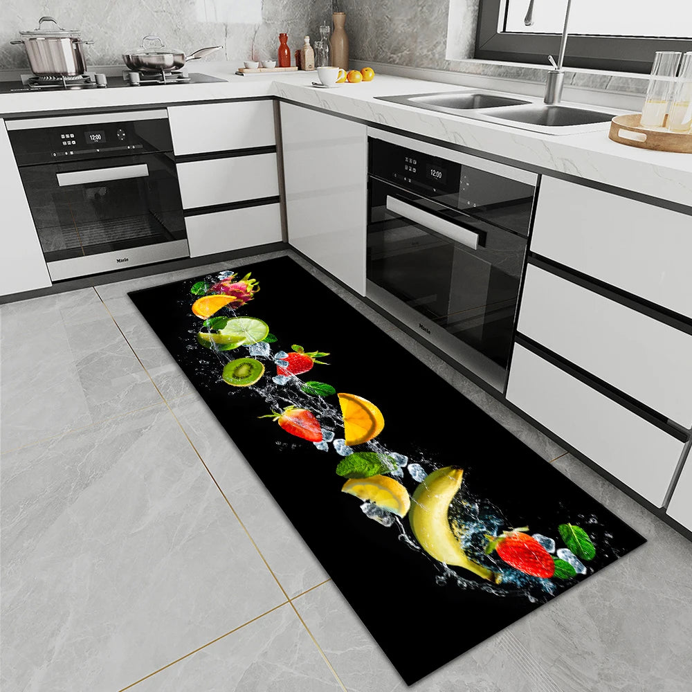 Tapis de sol de cuisine en velours antidérapant et absorbant