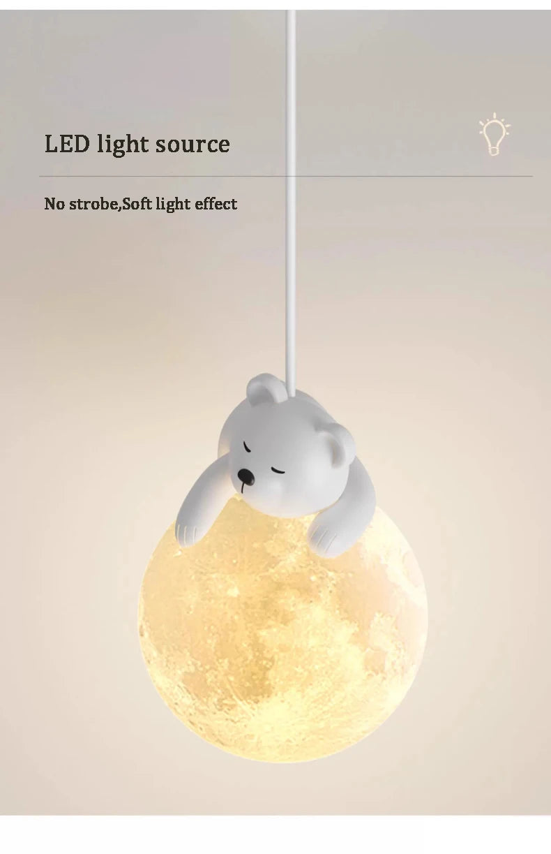 Lustre murale de chambre enfant - ours / lapin