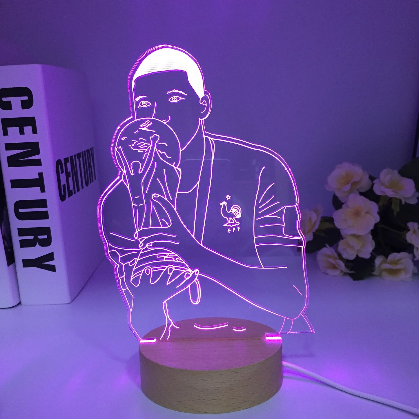 Kylian Mbappe 3D LED 7 couleurs