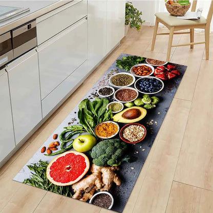 Tapis de sol de cuisine en velours antidérapant et absorbant