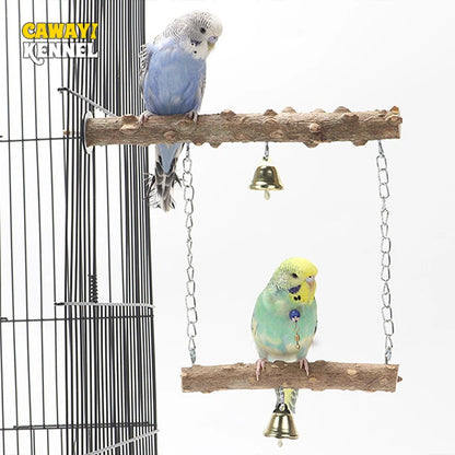 Balancelle pour oiseaux en bois