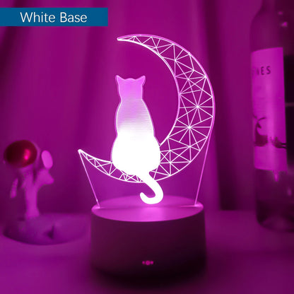 Chat 3D LED 7 / 16 couleurs