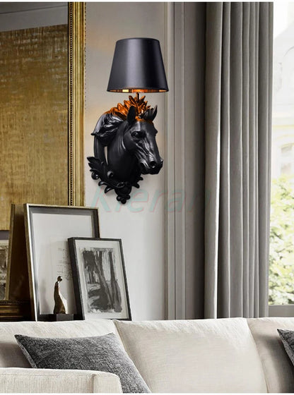 Lampe murale de luxe - cheval