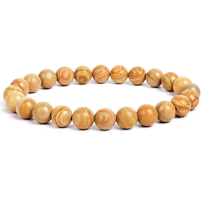 Bracelet de perles en pierre naturelle unisexe