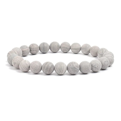 Bracelet de perles en pierre naturelle unisexe