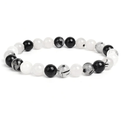 Bracelet de perles en pierre naturelle unisexe