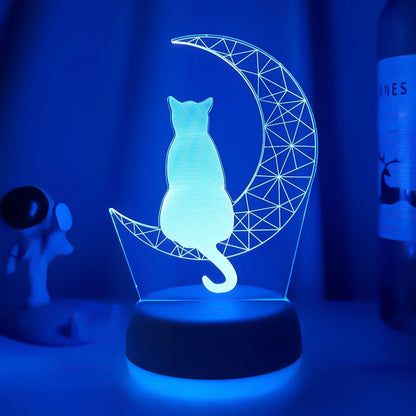 Chat 3D LED 7 / 16 couleurs