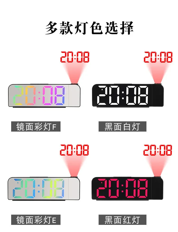 Réveil avec projection de l'heure multifonctionnel