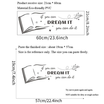 Autocollant mural "Dream it" 57x19cm