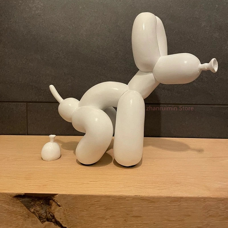 Sculpture de chien ballon en résine drôle - grand