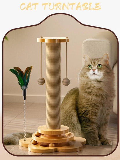 Jouet intelligent en bois massif pour chat