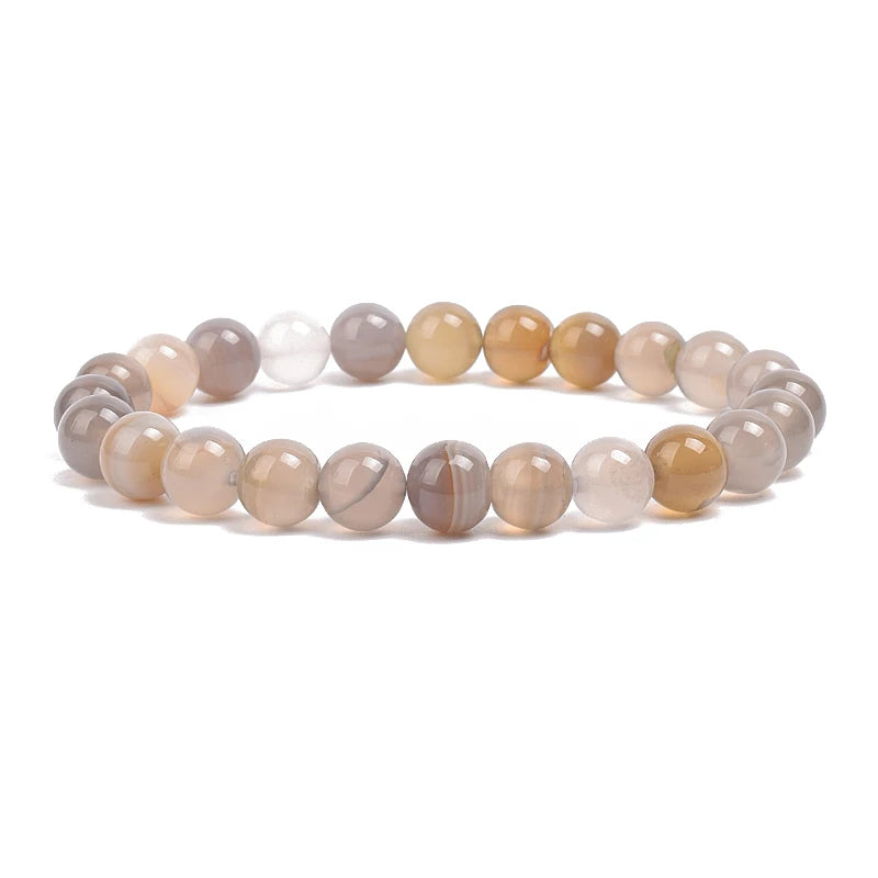 Bracelet de perles en pierre naturelle unisexe