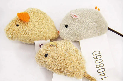 Souris en peluche pour chat - 3pcs