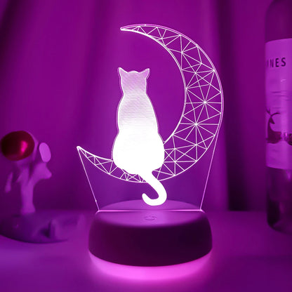 Chat 3D LED 7 / 16 couleurs