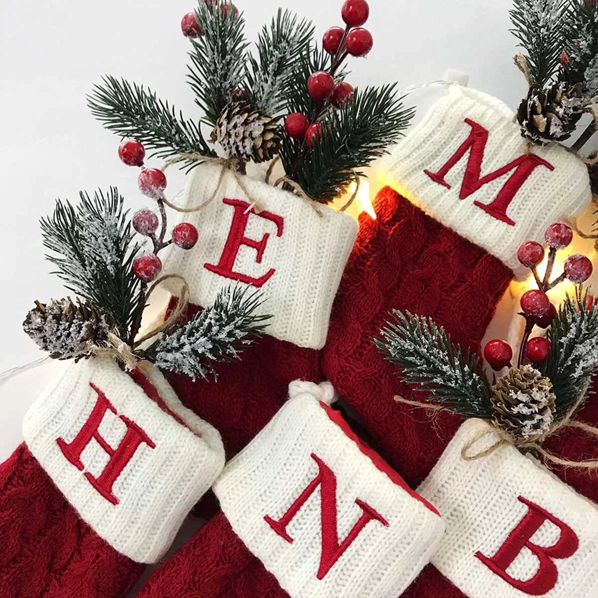 Chaussettes De Noël Lettre, Décoration De Noël