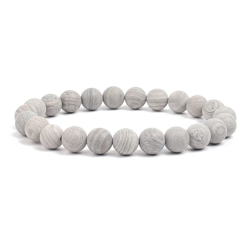 Bracelet de perles en pierre naturelle unisexe