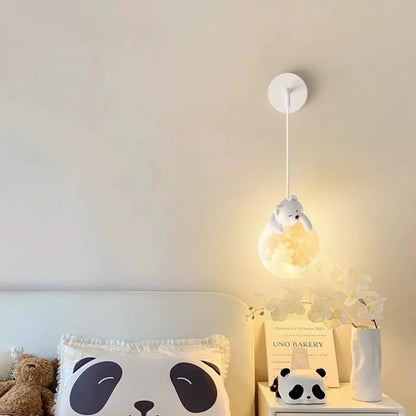 Lustre murale de chambre enfant - ours / lapin